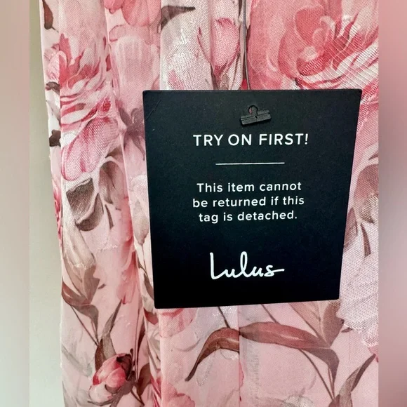 Lulu's Special Moment Strapless Bustier Pink Floral Maxi Dress Size XL NWT - Picture 15 of 16